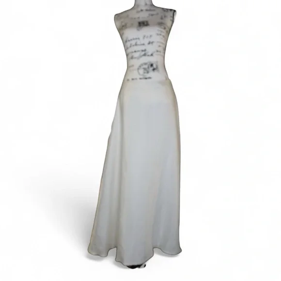 Scott McClintock Silky White Maxi Skirt, Size 12 - Picture 2 of 5